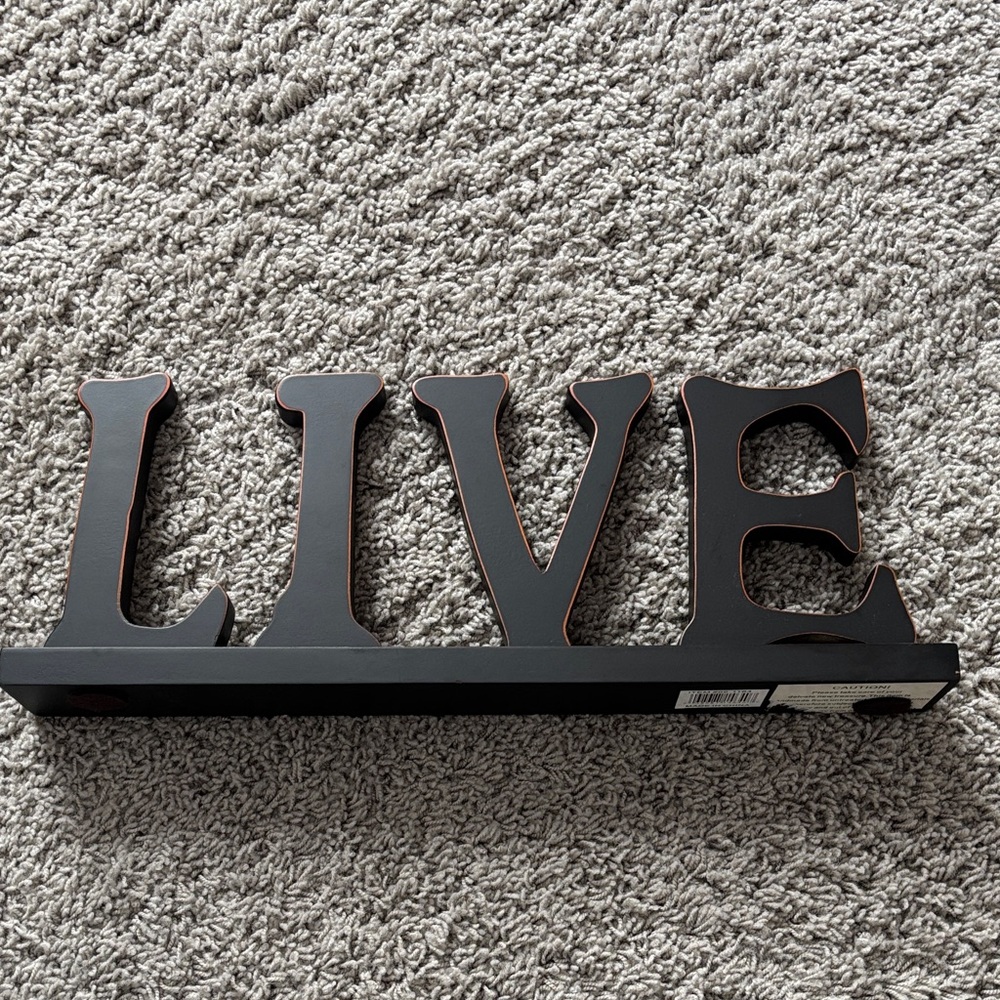 ‘LIVE' Shelf Sign - black - Picture 2 of 10